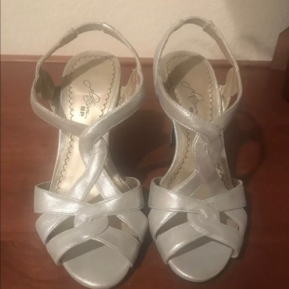 BP silver high heel sandals SIZE 4M
